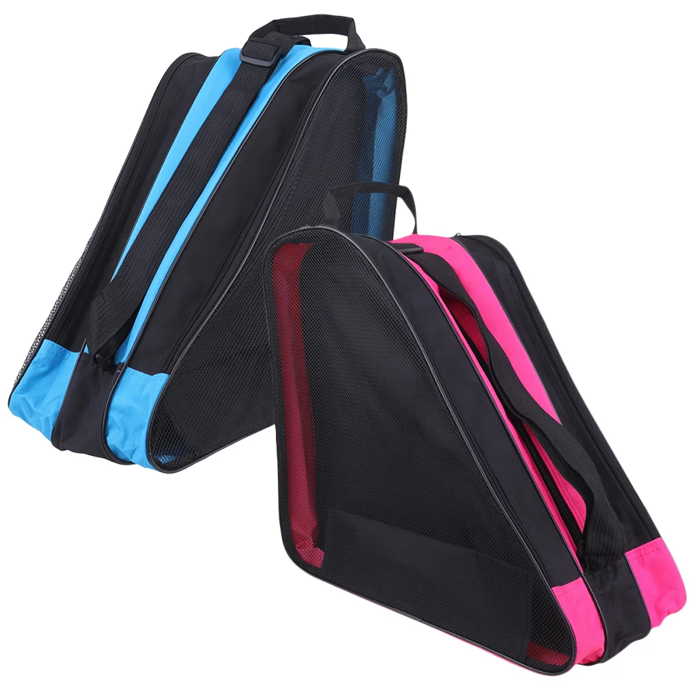 2 Pcs Children\'s Roller Skate Bag Tote Skates Backpack Skating Shoes Storage Pouch Carrier Oxford Cloth Women\'s Inline