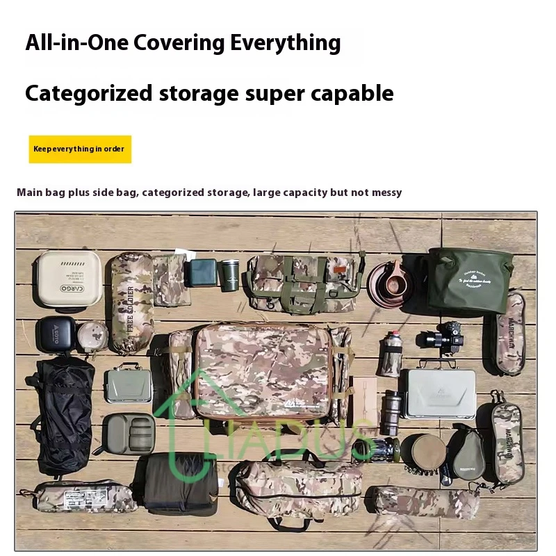 حقيبة تخزين خارجية سعة 86 لترًا، حقيبة ظهر مقاومة للماء، حقيبة ظهر متينة مقاومة للاهتراء، حقيبة ظهر محمولة باليد، معدات عسكرية خارجية