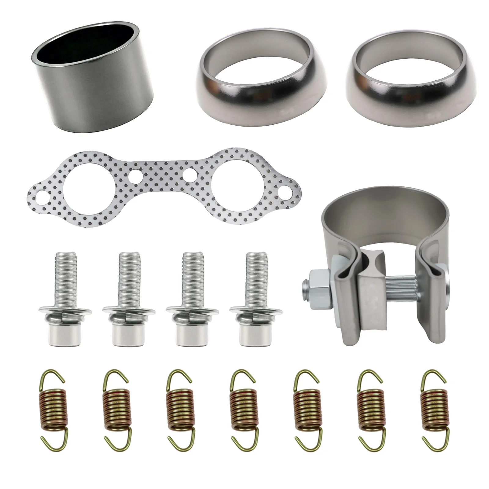 Exhaust Pipe Manifold Gasket Spring Rebuild Kit for Polaris Ranger RZR 800 EFI 2008-2010 Sportsman Ranger 700 800 900 5811511