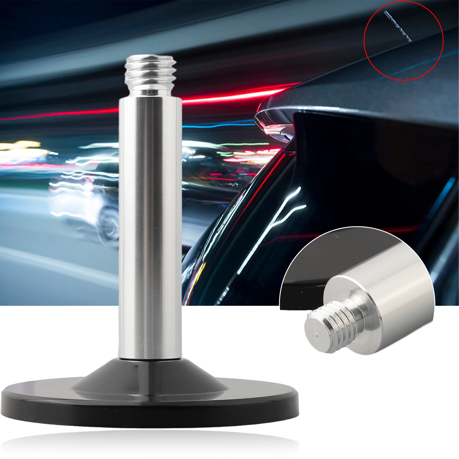 

RF Antenna Base Black Moisture-proof Parts Plastic Shell Replacement 1 Pcs With Connector 5/8-11 THREAD ADAPTER