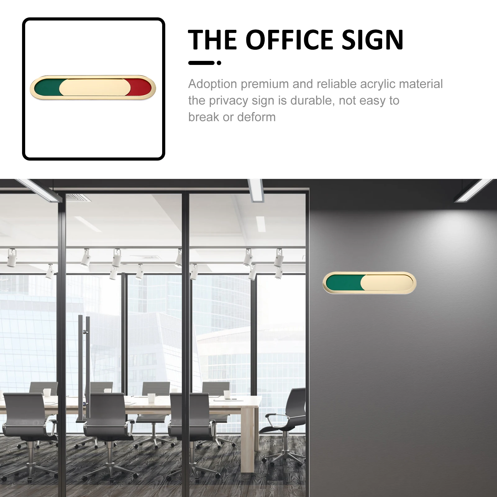 

Acrylic Meeting Room Door Sign Privacy Indicator Office Signs for Business Conference Decorative Plates Easy Installation