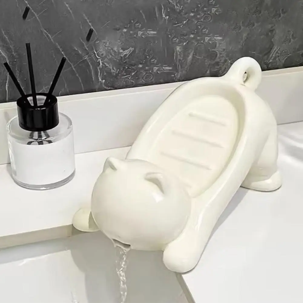 

Cute Cat Drain Soap Box, Household Bathroom Cartoon Cat Soap Holder, Bathroom Decoration Soap Holder