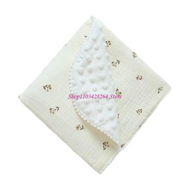  Blankets Baby Receiving Blankets for Newborns Unisex 0-3 Year Infant Quilts Bed Throws with Dotted Fleece Backing
