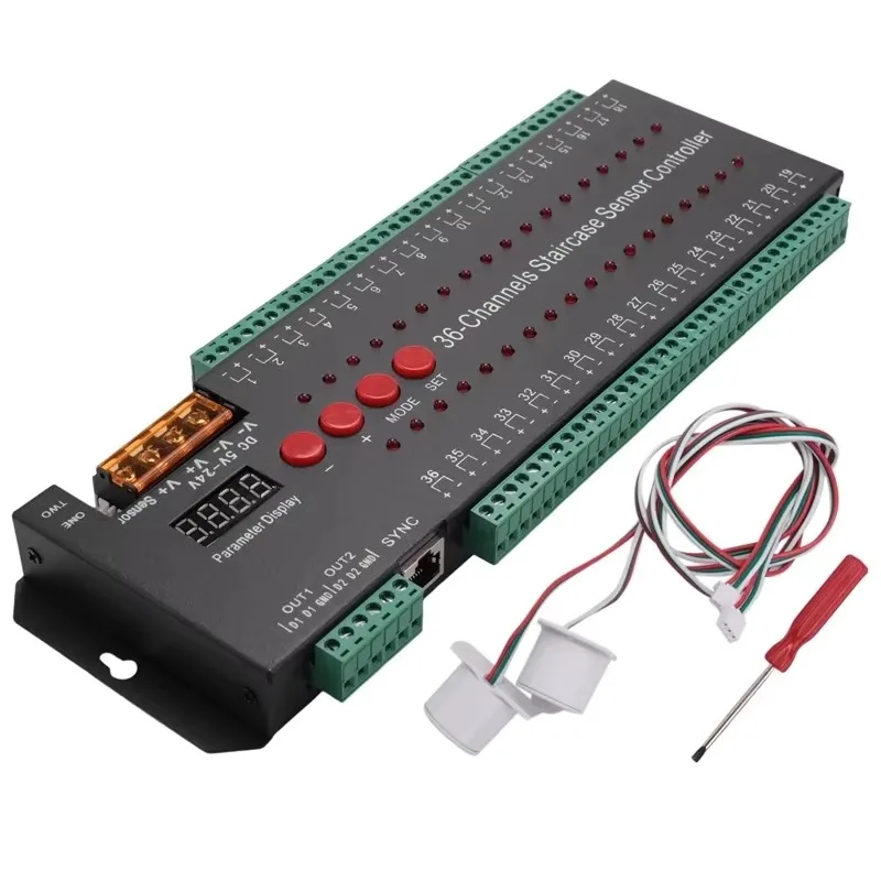 Motion Sensor Light with 36 Channel Light Emitting Diode Controller Stair Light Indoor Sports DC5-24V