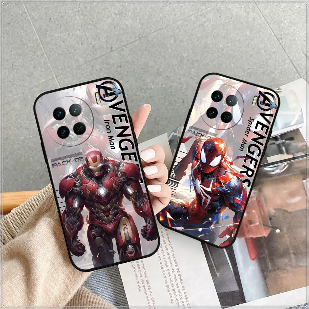 Marvel The Avengers Heros Cartoon Case For VIVO X90 X80 X70 X60 X50 PRO X27 X23 X21 X21I X20 Y50 Y35 Y36 Y25 Y22S Y21 Y20 Cover