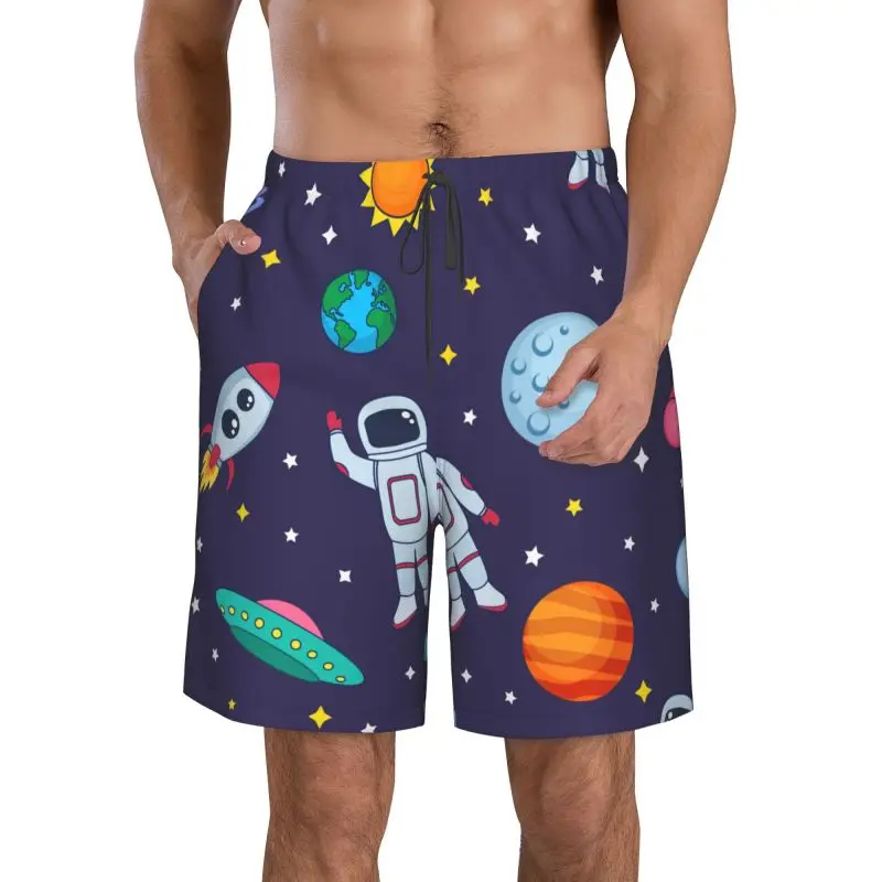 

Harajuku мультфильм космос наша галактика пляжные шорты с принтом для мужчин крутая уличная одежда шорты для доски детская мода плавки брюки