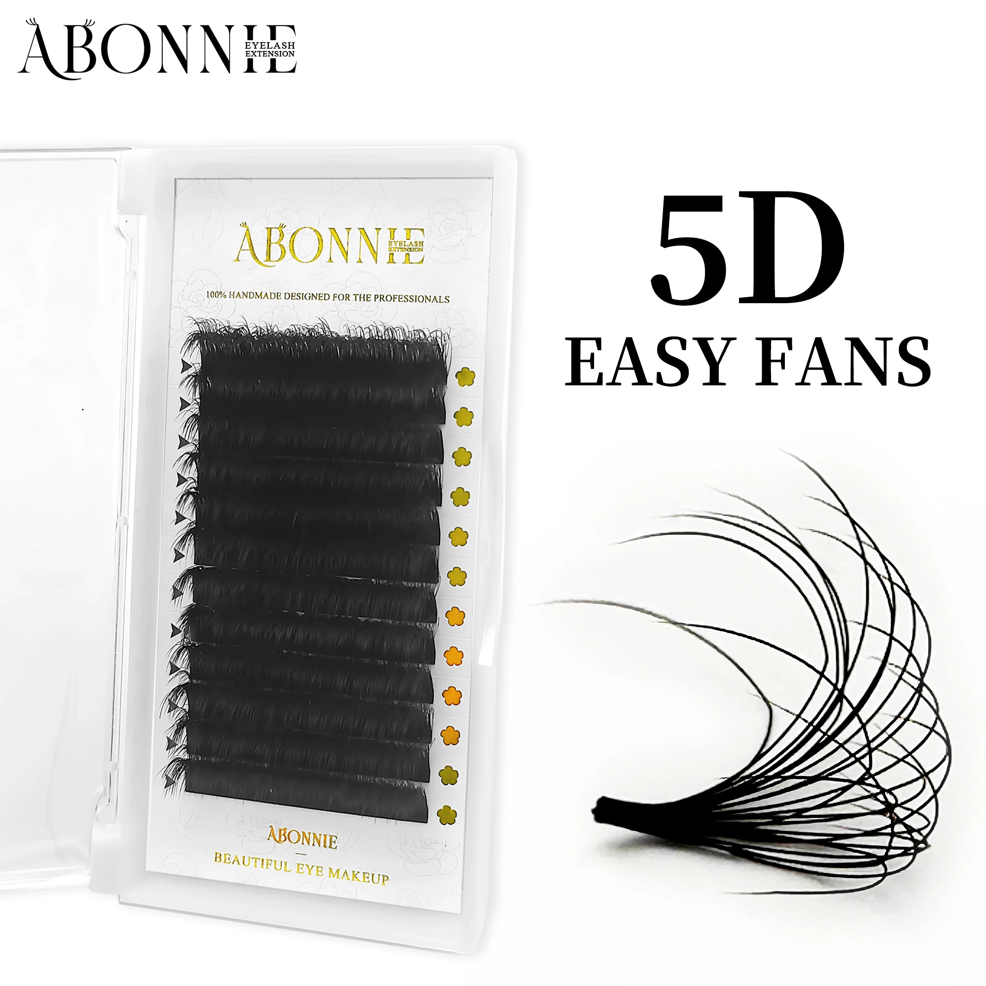 Abonnie 5D Cashmere Easy Fan Lashes Mega Volume Eyelash Extensions