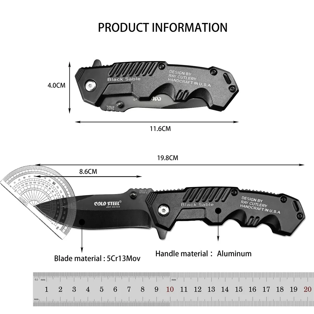 Cold 30ULH Ultimate Hunter Folding Knife S35V Blade Nylon Glass Fiber Handle Pocket Camping EDC Knives Tactical Mult Tools