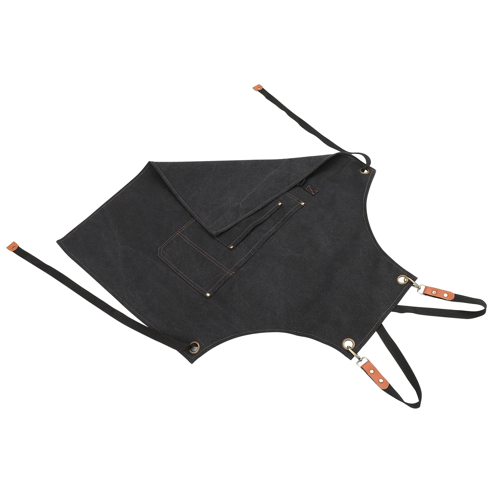 

High Grade Thickened Washable Canvas Apron 3 Pockets Cross Strap Design Bartender Chef Hair Stylist Kitchen Cooking