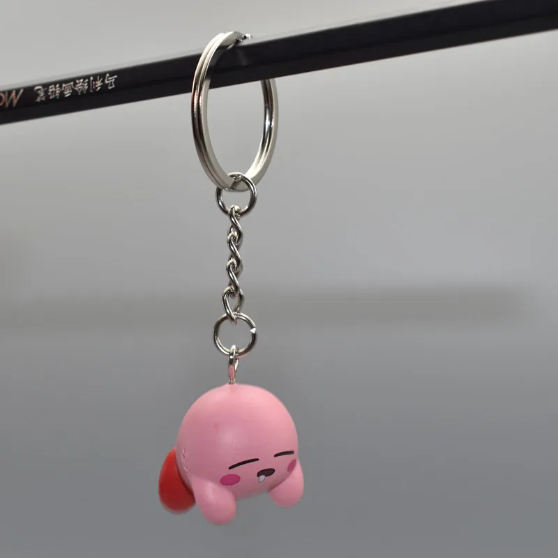 NEW Kawaii Anime Games Star Kirby Cartoon Keychain Cute Car Key Ring Small Dolls Pendant Ornaments Holiday Gifts for Friends