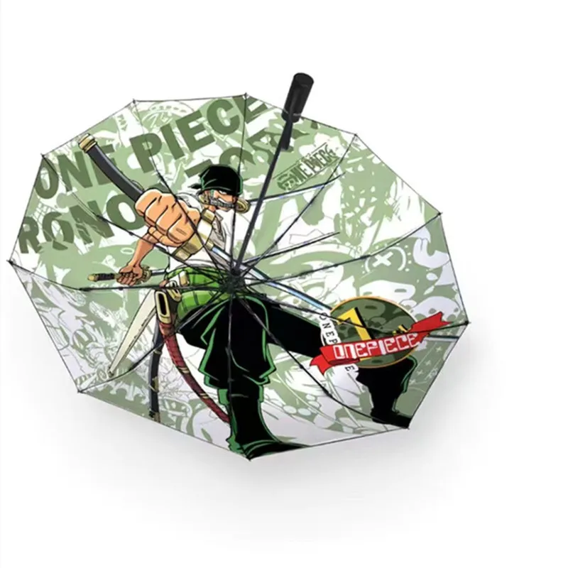 ONE PIECE Luffy Zoro Umbrella Anime Windproof Reinforced Umbrella Cartoon UV Sun Umbrellas Children Outdoor Rain Umbrellas Gift