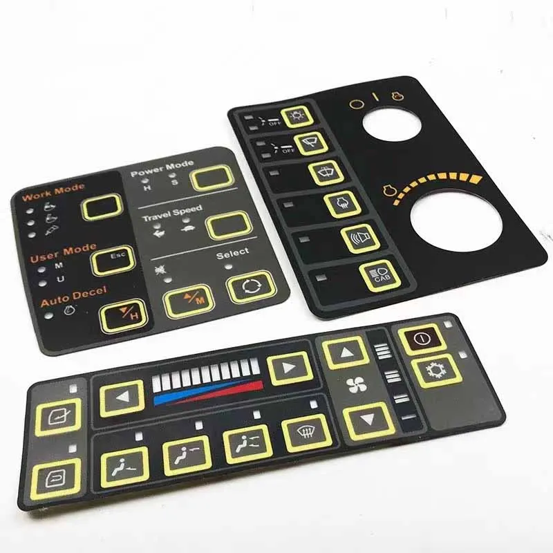 ヒュンダイ掘削機-200-215-225-265-305-7-エアコンコントロールパネルステッカー計器ステッカー