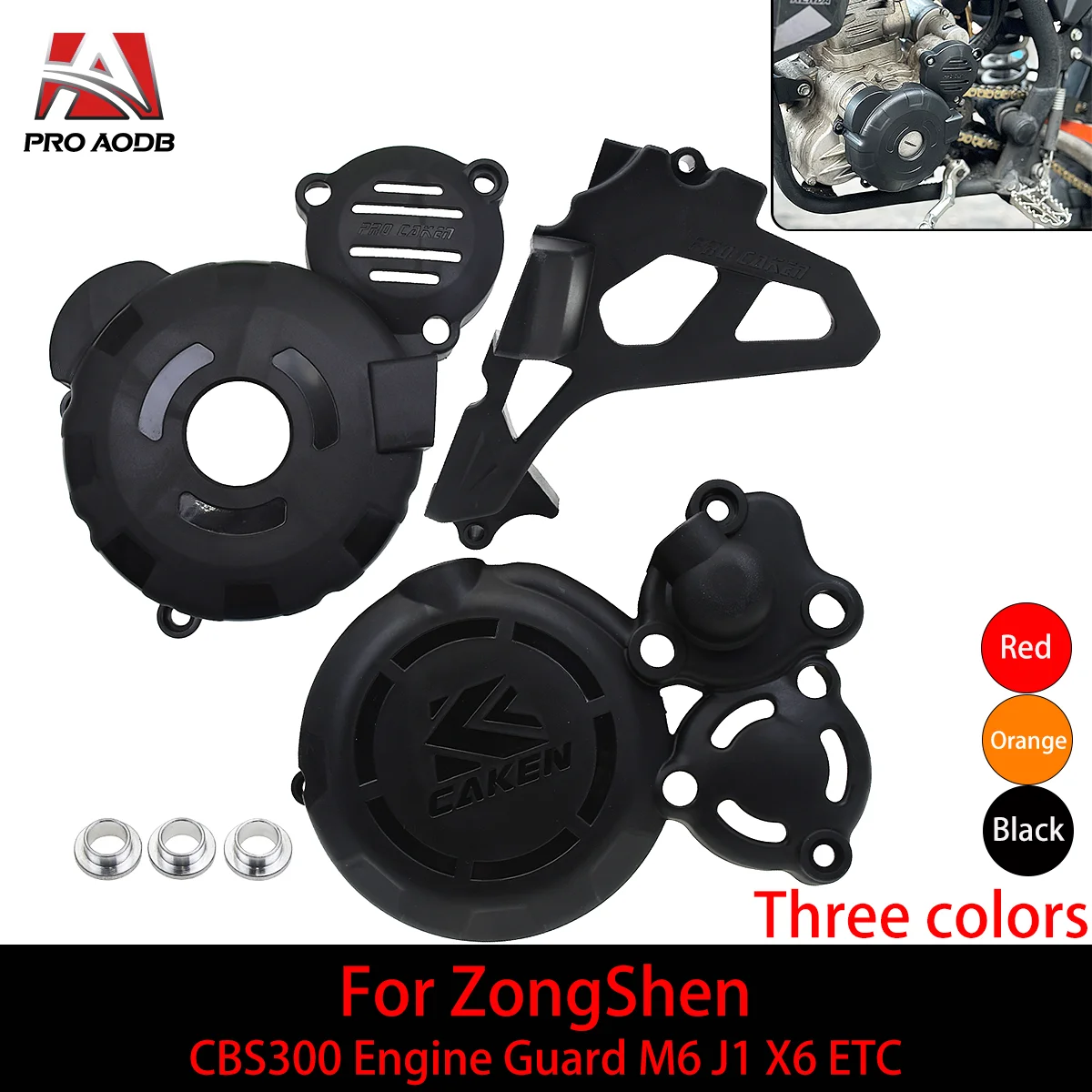 Motorcycle Magnetic Motor Protective Clutch Driver Sprocket Crankcase Ignitoin Cover For ZONGSHEN CBS300 Engine Guard M6 J1 X6