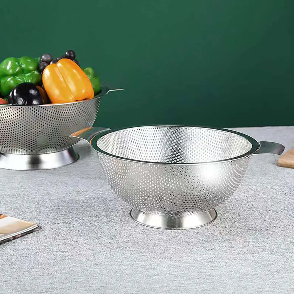 

Sifter Drain Basket Filter Multi-functional Kitchen Washing Basin Sink Drainer Silver Fine Mesh Strainer