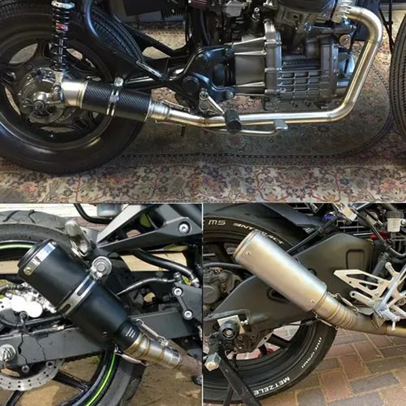 Modified Motorcycle Muffler for Suzuki Yamaha Honda Jialing Hyosung Suzuki Benelli Loncin 125cc-1200cc Motorbike Exhaust Pipe