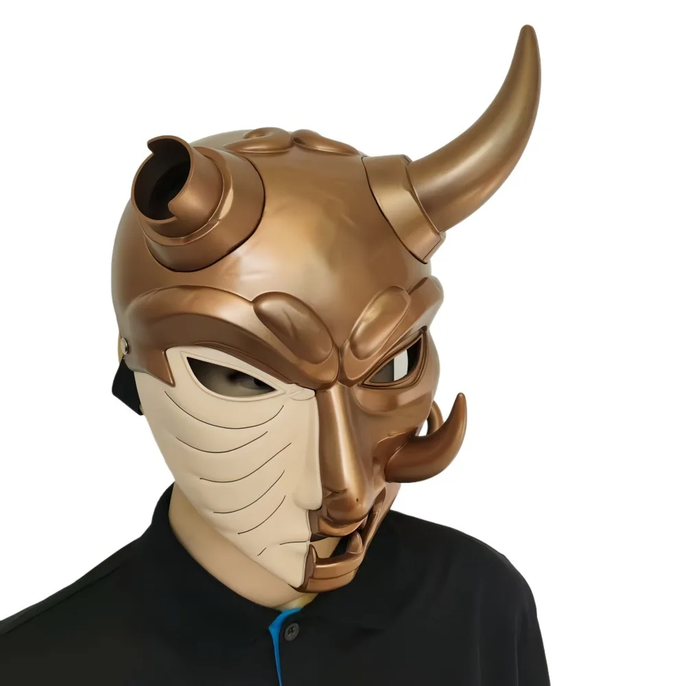 

Broken Corner Half Face Mask Halloween Party Costume Prop