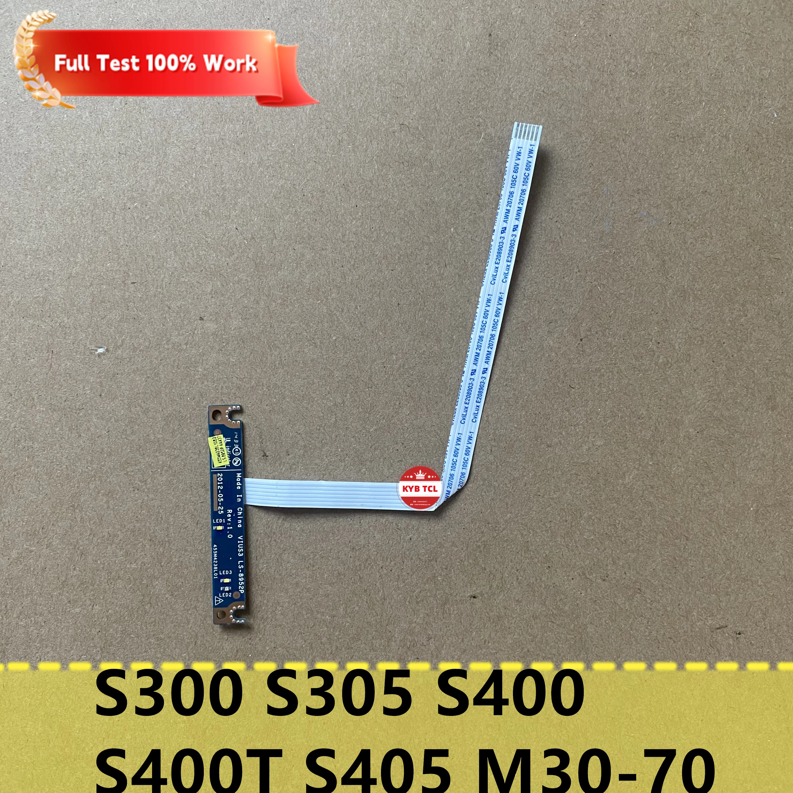 For Lenovo Ideapad S300 S305 S400 S400T S405 M30-70 Laptop Led Indicator Board and Cable VIUS3 LS-8952P Notebook