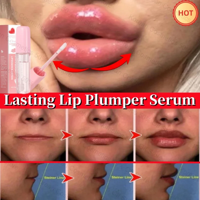 Suero de aceite labial duradero, volumizador instantáneo, reparación de líneas finas, aumento de elasticidad, bálsamo labial hidratante Sexy, nuevo