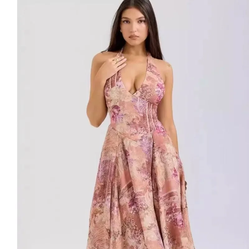 ผู้หญิงหวานเสื้อผ้าความงามStreetwearสีชมพูPlusขนาดVINTAGE Harajukuชุดยาวตุ้งติ้งเซ็กซี่Frock Y2Kชุด