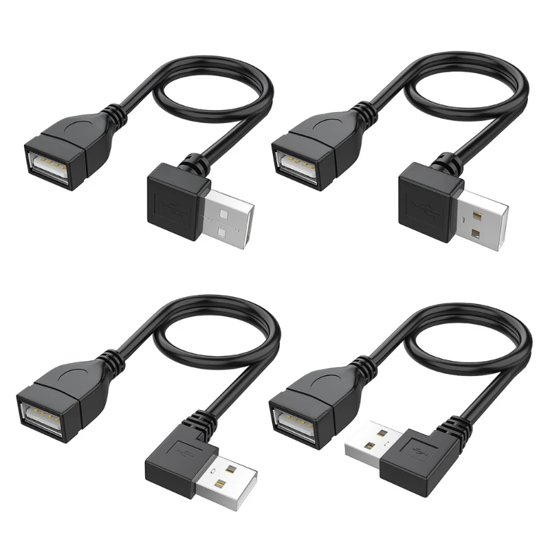 

USB 2.0 Extender Cable Right/Left/Up/Down Angles Connection Extension Charging & Data Sync Enhances Port Accessibility