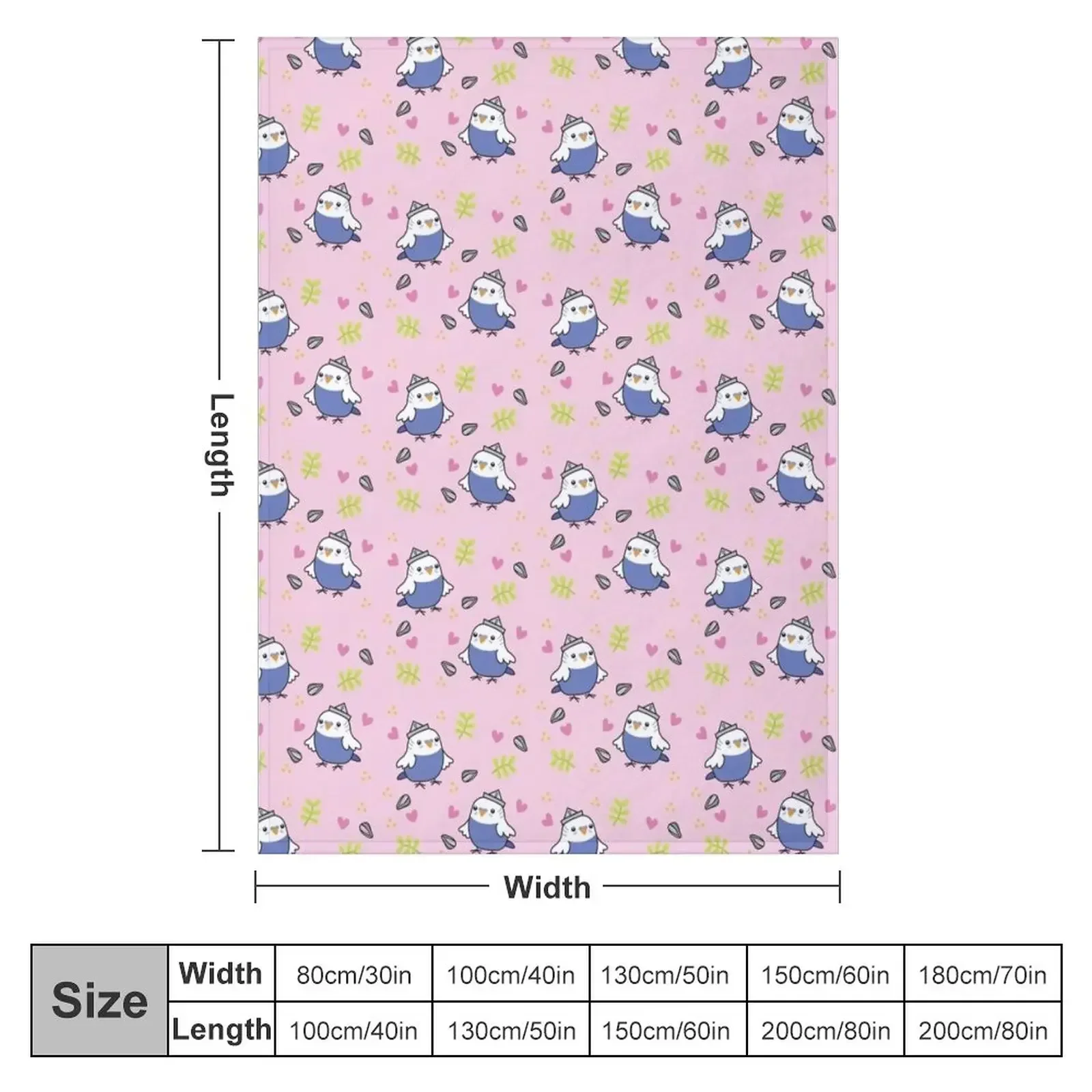 Cute Blue Budgie - Pink Throw Blanket Luxury Thicken Decorative Sofa Cute Cute Plaid Blankets