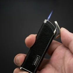 HONEST Thin Lighter Metal Jet Torch Gas Butane Lighter Turbo Windproof Blue Flame Inflatable Cigarette Lighter Cheap Lighters