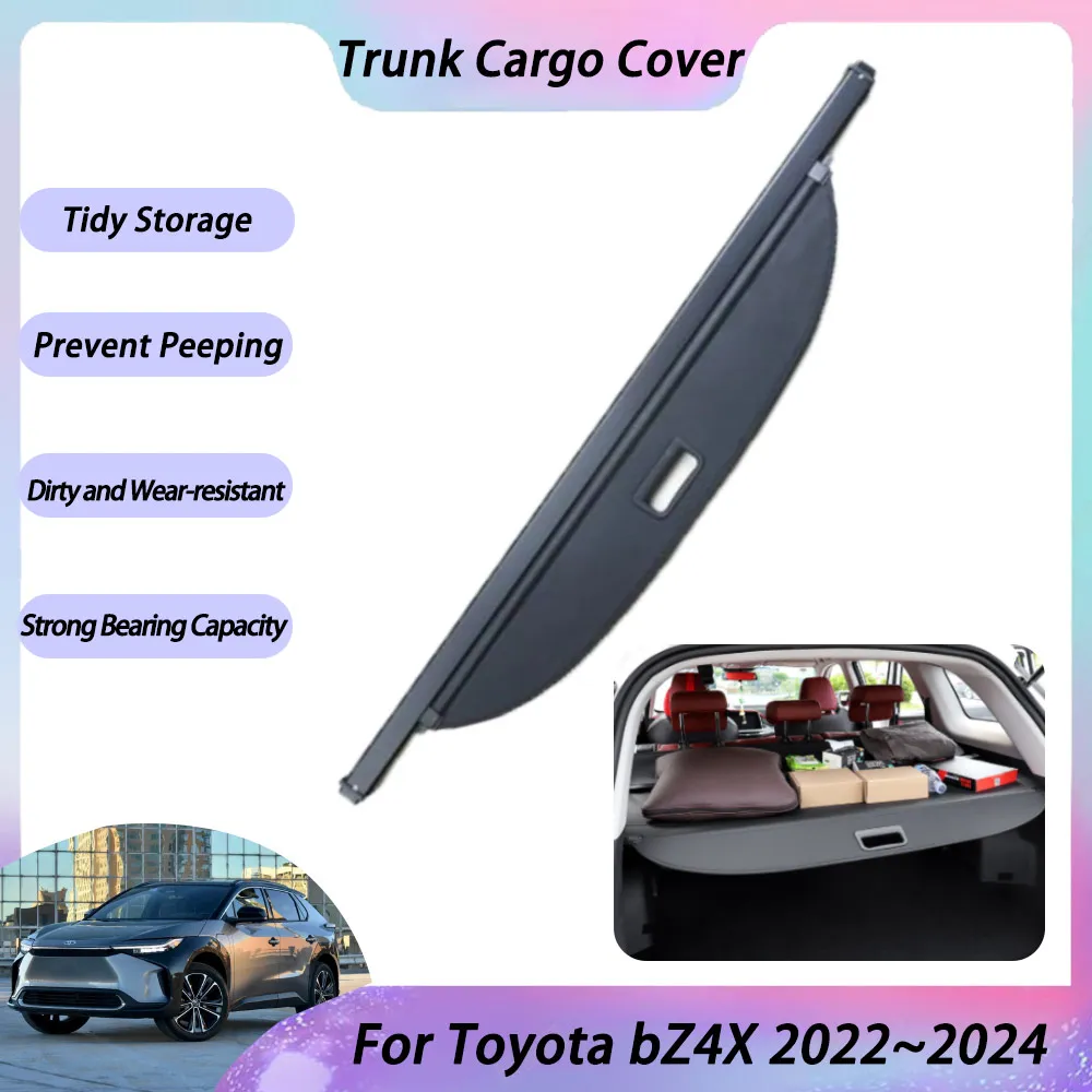 For Toyota bZ4X EA10 Accessories 2023 2022 2024 Subaru Solterra Car Trunk Curtain Luggage Sorage Organizer Tray Security Shield