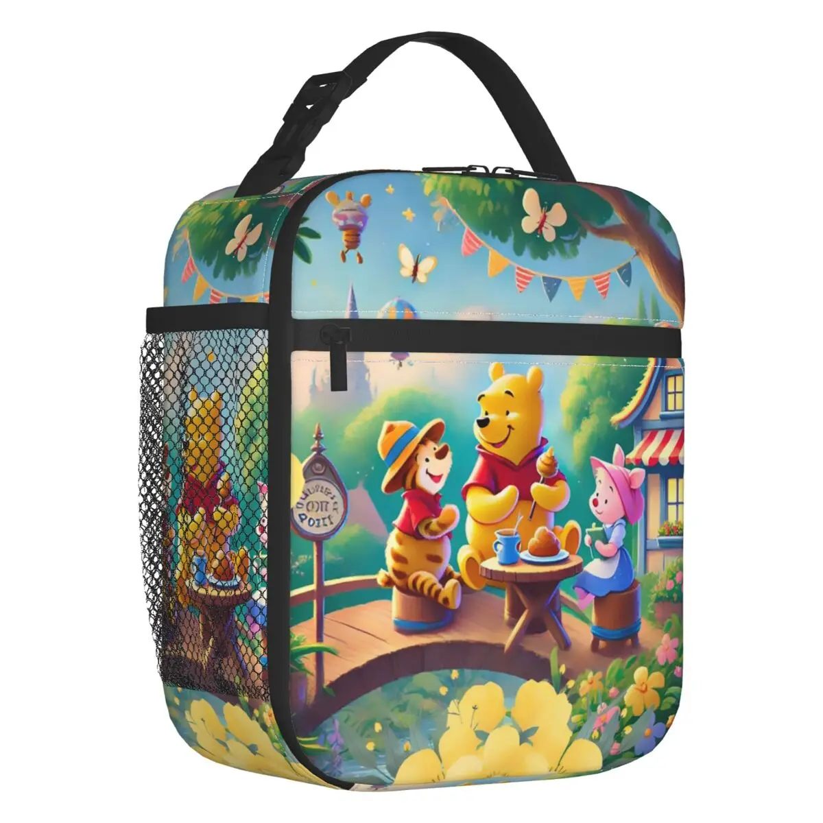 

Custom Adorable Winnie Pooh Insulated Lunch Bags for Camping Travel Kawaii Cartoon Leakproof Thermal Cooler Lunch Box
