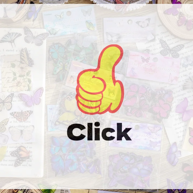 

40 шт./упак. художественный коллаж мусор DIY Скрапбукинг бабочка серия наклейки ПЭТ водостойкие ремесленные эстетические наклейки Декор