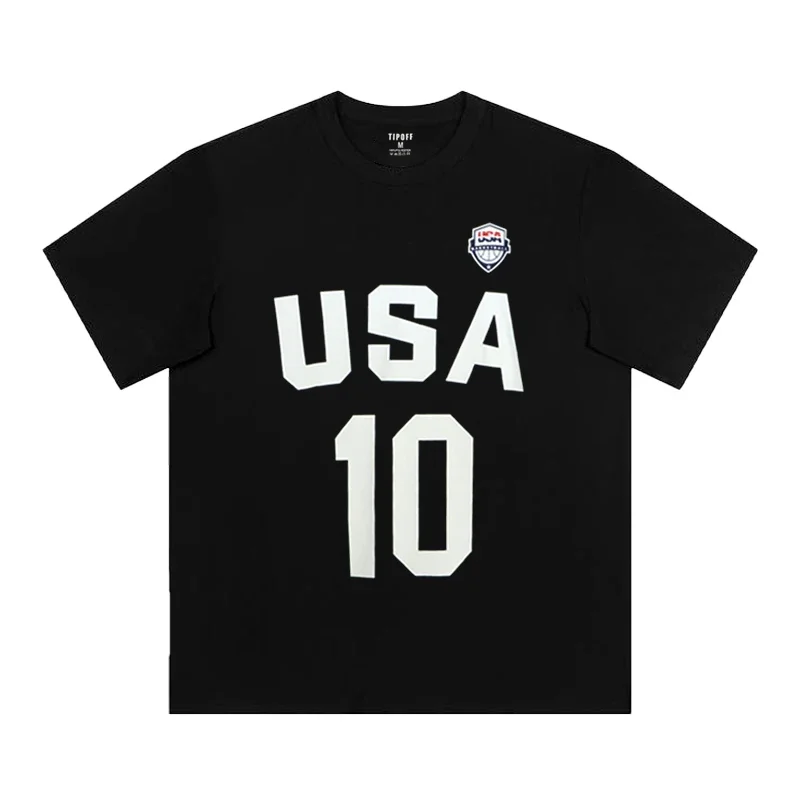 

American Loose Quick-drying Short-sleeved Pure Cotton T-shirt for The Basketball Training of The USA Men's Basketball Team
