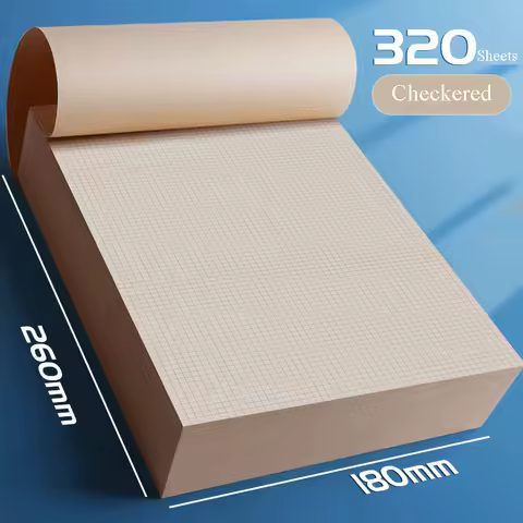 640Pages Draft Paper 26x18CM for Students' Mathematical Blank Grid Rendering Check Paper Painting Book Dot Matrix Notebook Art