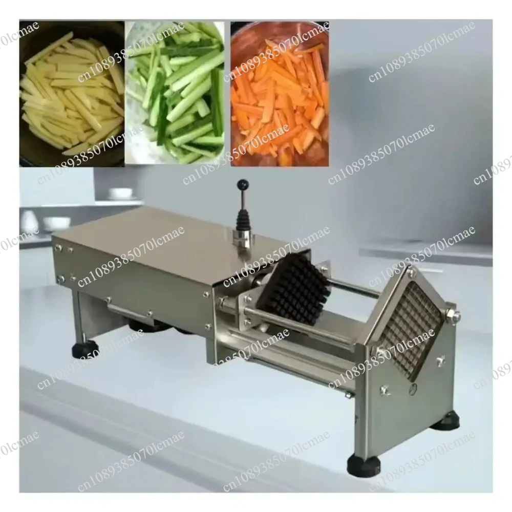 Commercial Electric Vegetable Stick Cutter - Potato Cucumber Sweet Potato Carrot Strip Cutting Machine with Adjustable Thickness