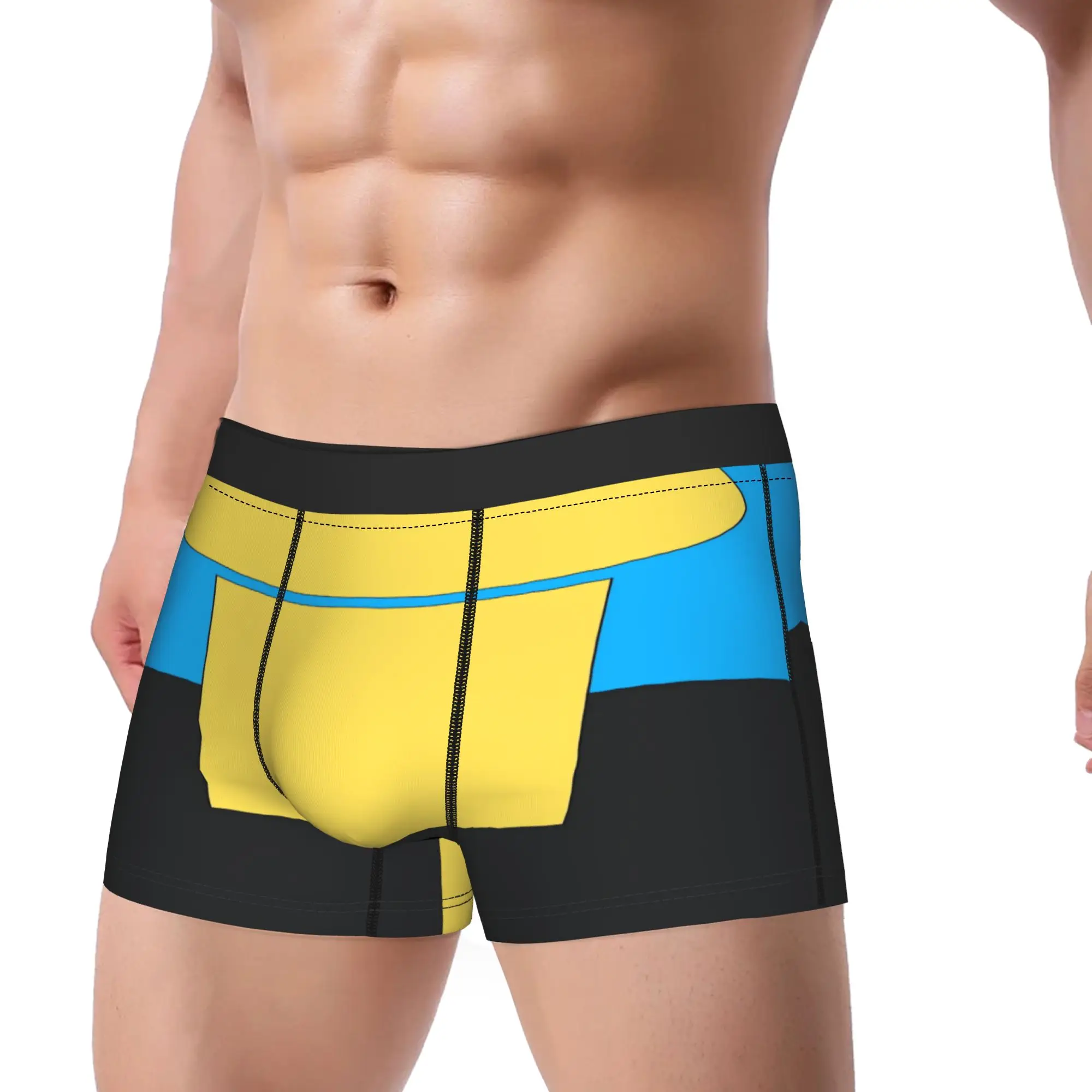 Funny Anime Comic Print Underwear  Design Boxer Shorts Quality Men Panties Breathable Shorts Briefs Birthday Gift