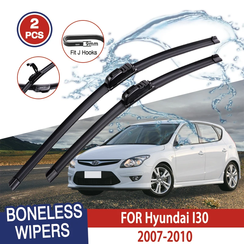 For Hyundai I30 2007-2010 Car Wiper U-type Soft Rubber Boneless Wiper HD Quiet Durable Automotive Wiper 24\