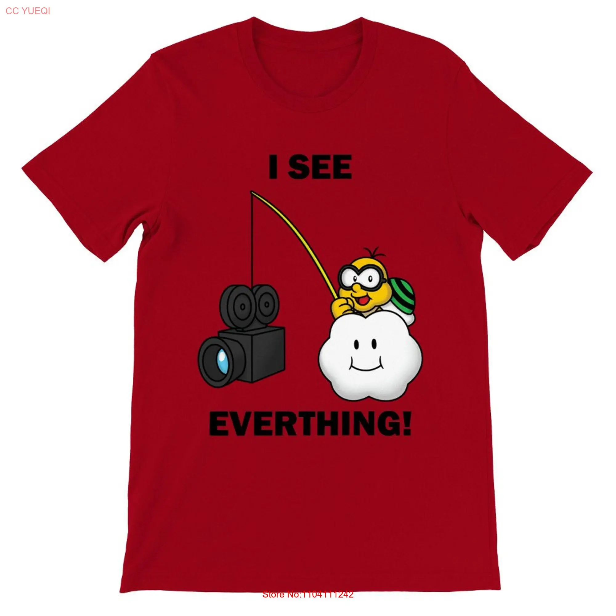 I See Everything Lakitu Funny Teacher T shirt long or short sleeves