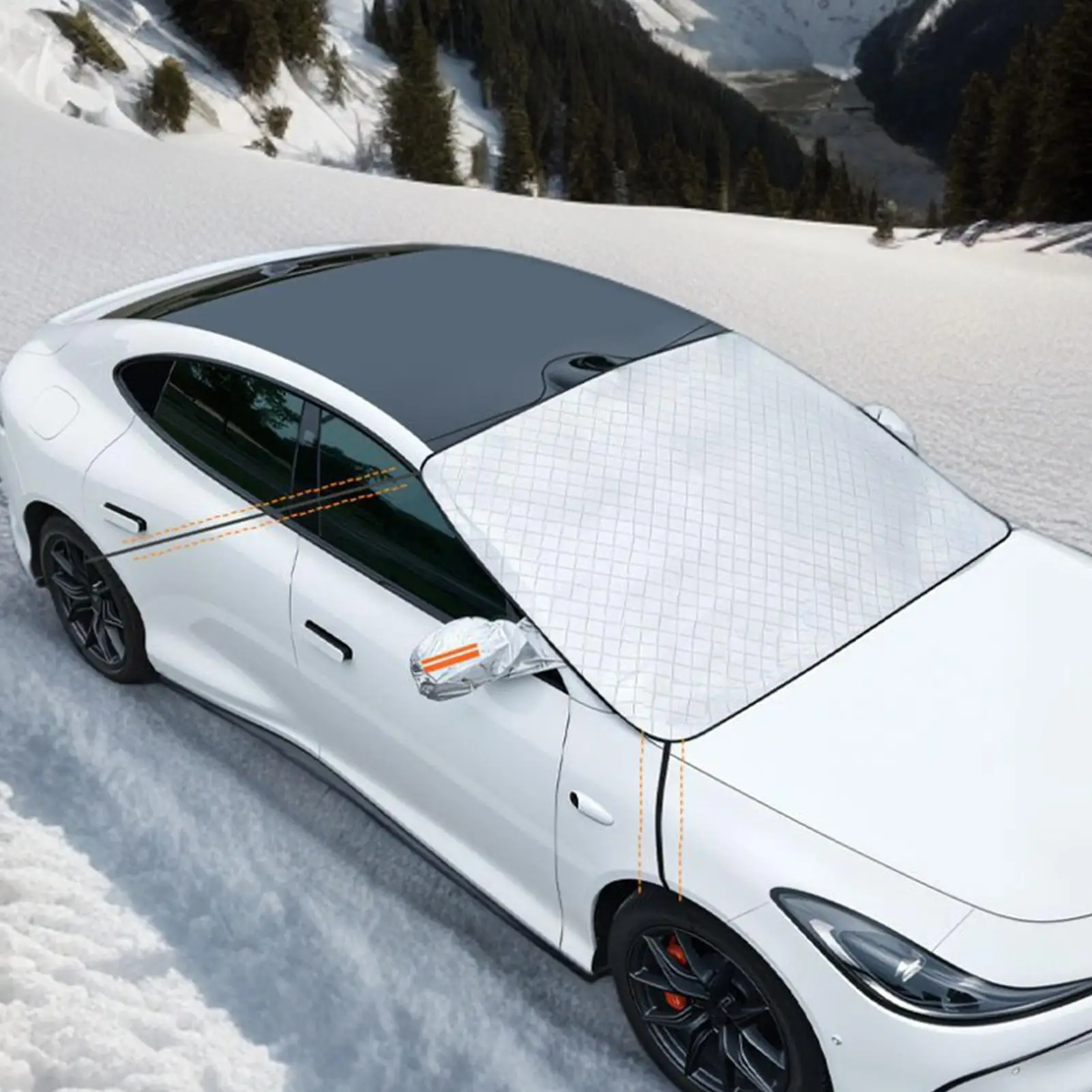 Windshield Snow Cover Windshield Protection Magnetic Cover For Snow Waterproof Automotive Protector For Vehicle Defrosting