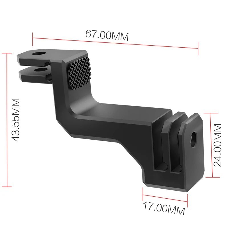 CNC Action camera Vertical Bracket Adjusting Arm Mount Adapter for Gopro Dji Sjcam Vertical Shooting First-view Accessories