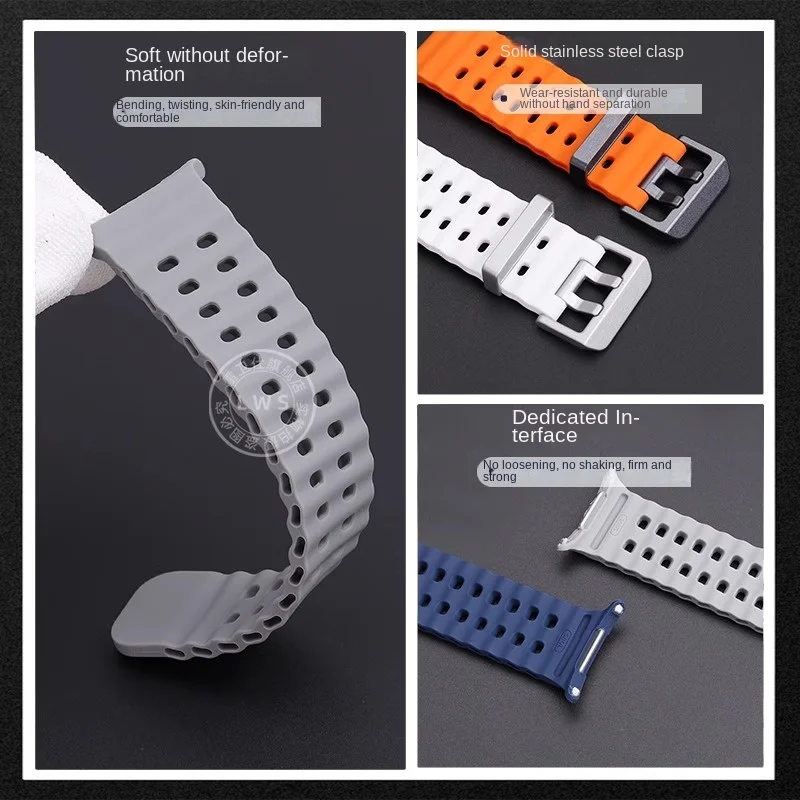 Do nowego zegarka Samsung Galaxy Ultra silikonowy pasek Ultra inteligentny zegarek 47mm sportowy oddychający wodoodporny męski żeński pasek do zegarka