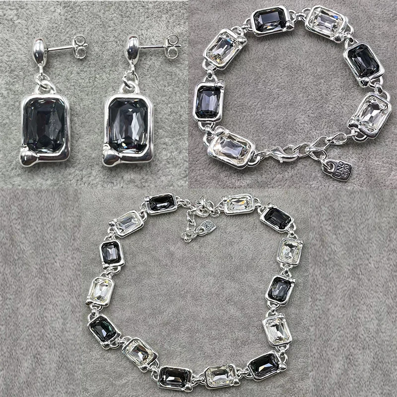 

2024 UNOde 50 best-selling gray and white exquisite gemstone women's jewelry set gift in Spain