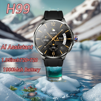 H99 5G 256GB Full 1.95-inch Network Rom Amoled Altimeter GPS WIFI Gaming Store Video Watch Barometer Screen Google