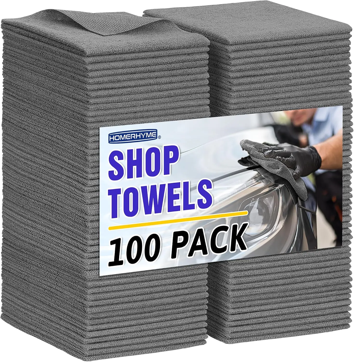 100 Pack Microfiber Cleaning Cloths, 11.5