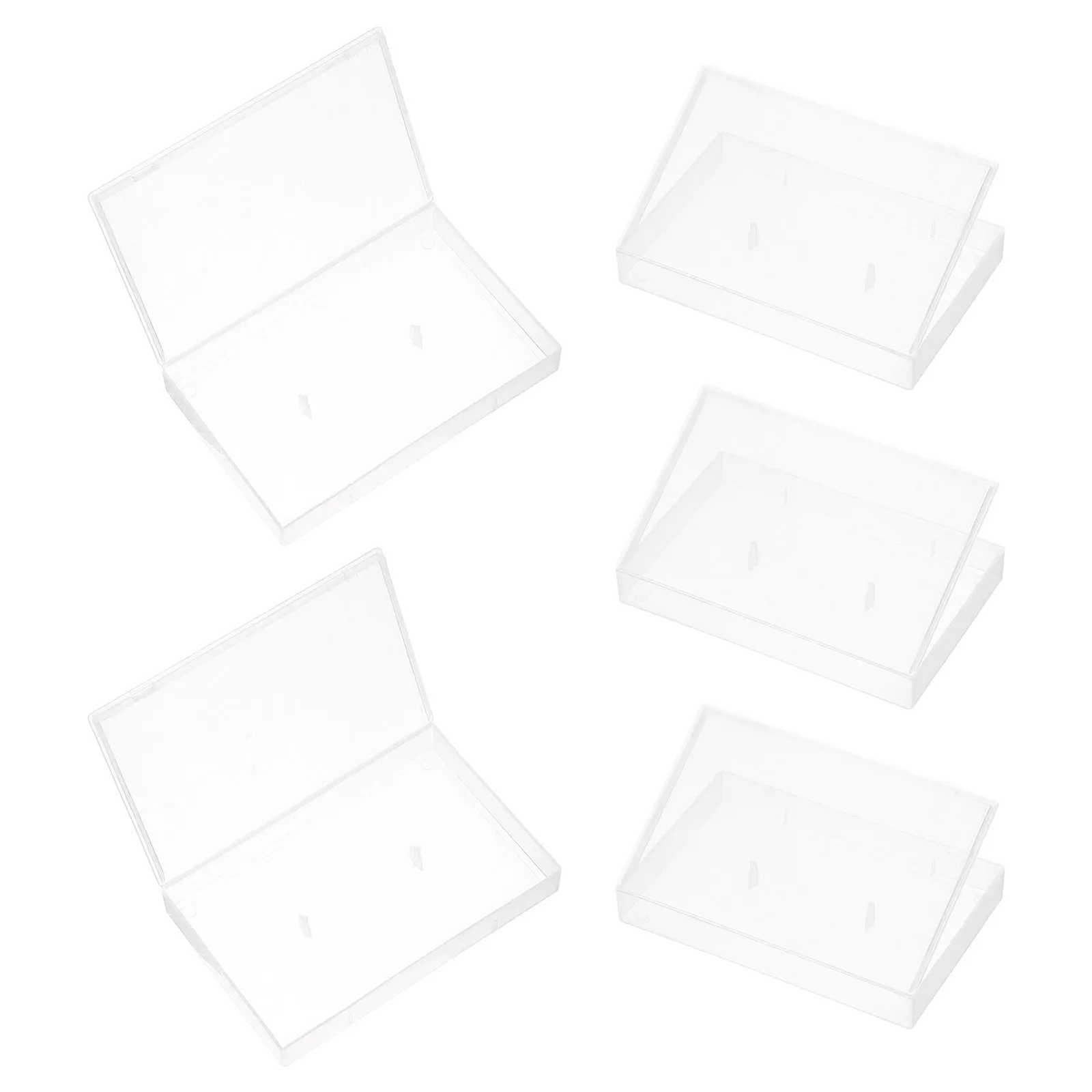 

5 Pcs Tape Cartridge Audio Cassette Display Case Cases Empty Clear Organizer Blank Holder High Quality