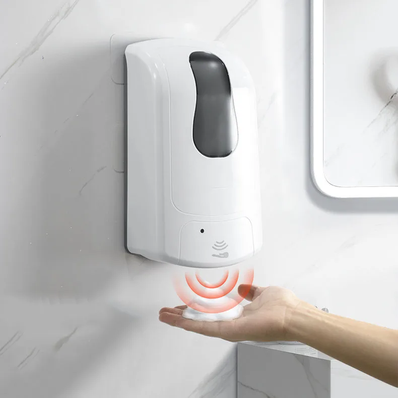 Commercial Eco-Friendly Wall-Mounted 6 Pump Options Automatic 2 8 cm Sensing Distance Sensor Gel Shampoo Lotion Liquid Foaming