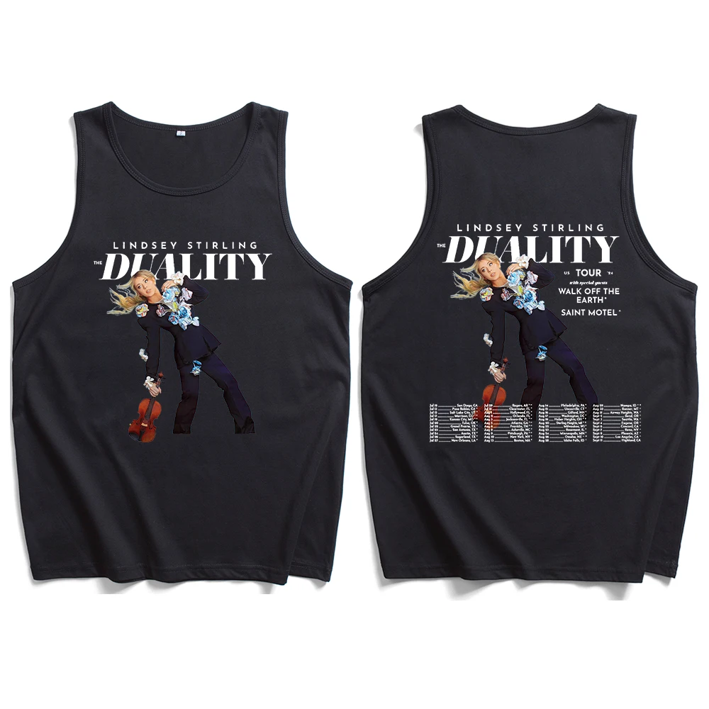 Lindsey Stirling Duality 2024 Tank Tops Vest T-Shirt Man Woman Streetwear Fans Gift Tops