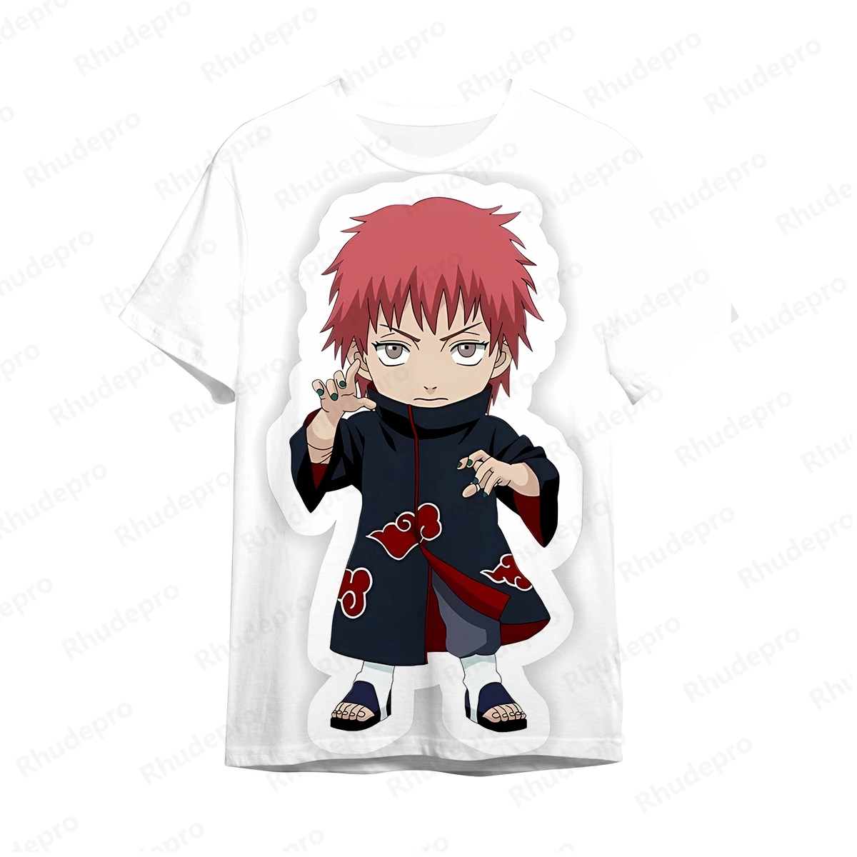 Harajuku Style Men's T-shirt Shirts Trend Naruto Fashion Kakaxi High Quality Streetwear Hip Hop Y2k Clothes Oversized Tops