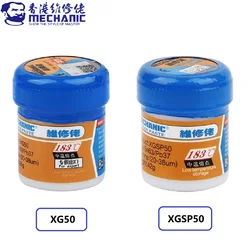 MECHANIC XG50 XGSP50 Sn63/Pb37 Solder Tin Paste Melting Point 183℃ Soldering Flux Paste For Phone PCB Board SMD Chips Repair