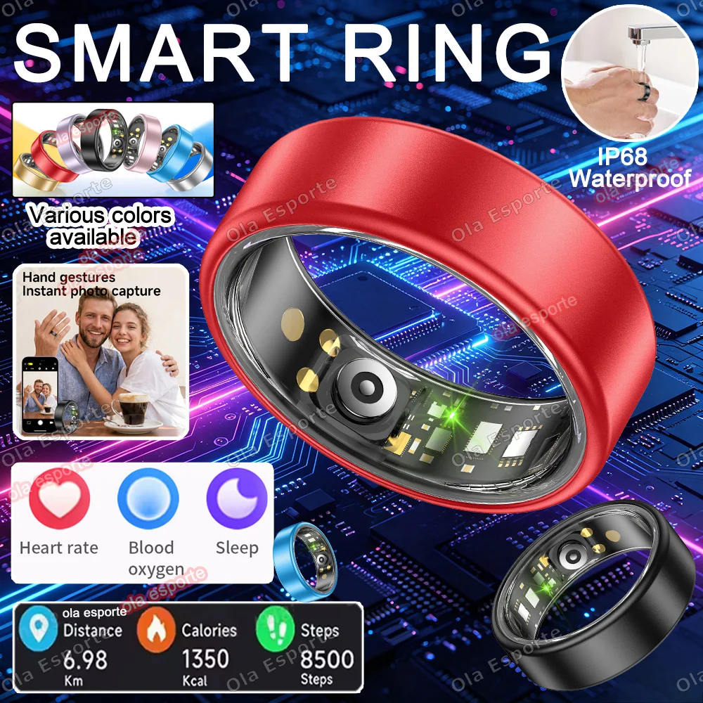 

2026 Smart Ring Blood Pressure Heart Rate Sleep Monitoring Smartring IP68 & 5ATM Waterproof Sport Various Colors rings Man Women