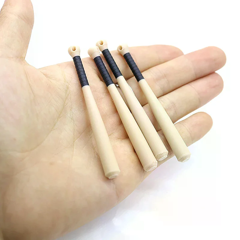 2 Stuks 1/12 Poppenhuis Mini Honkbalknuppel Model Poppenhuis Simulatie Sport Scène Decoratie Speelgoed Micro Scène Bouw Props