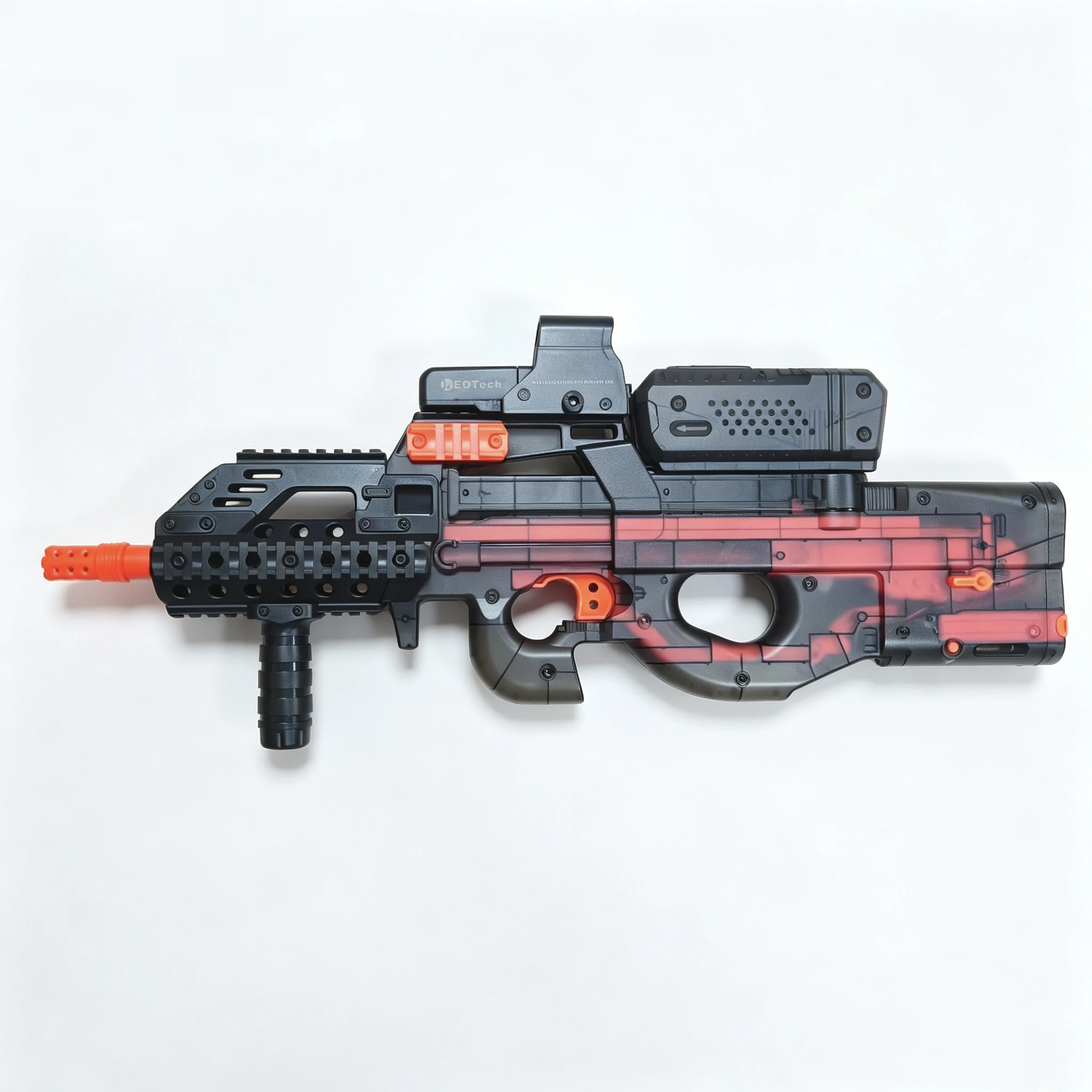 P90 Rechargeable Hydrogel Shooting Toy Gun, Modular Removable Battery for Outdoor Game Blaster (Bullets Not Included)