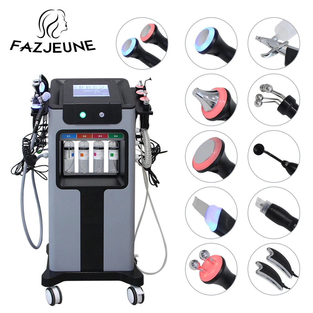 10 in 1 Hydro Dermabrasion Machine Multifunction Hydrogen Oxygen Aqua Peeling Device Deep Cleaning Skin Hydra Salon Beauty SPA